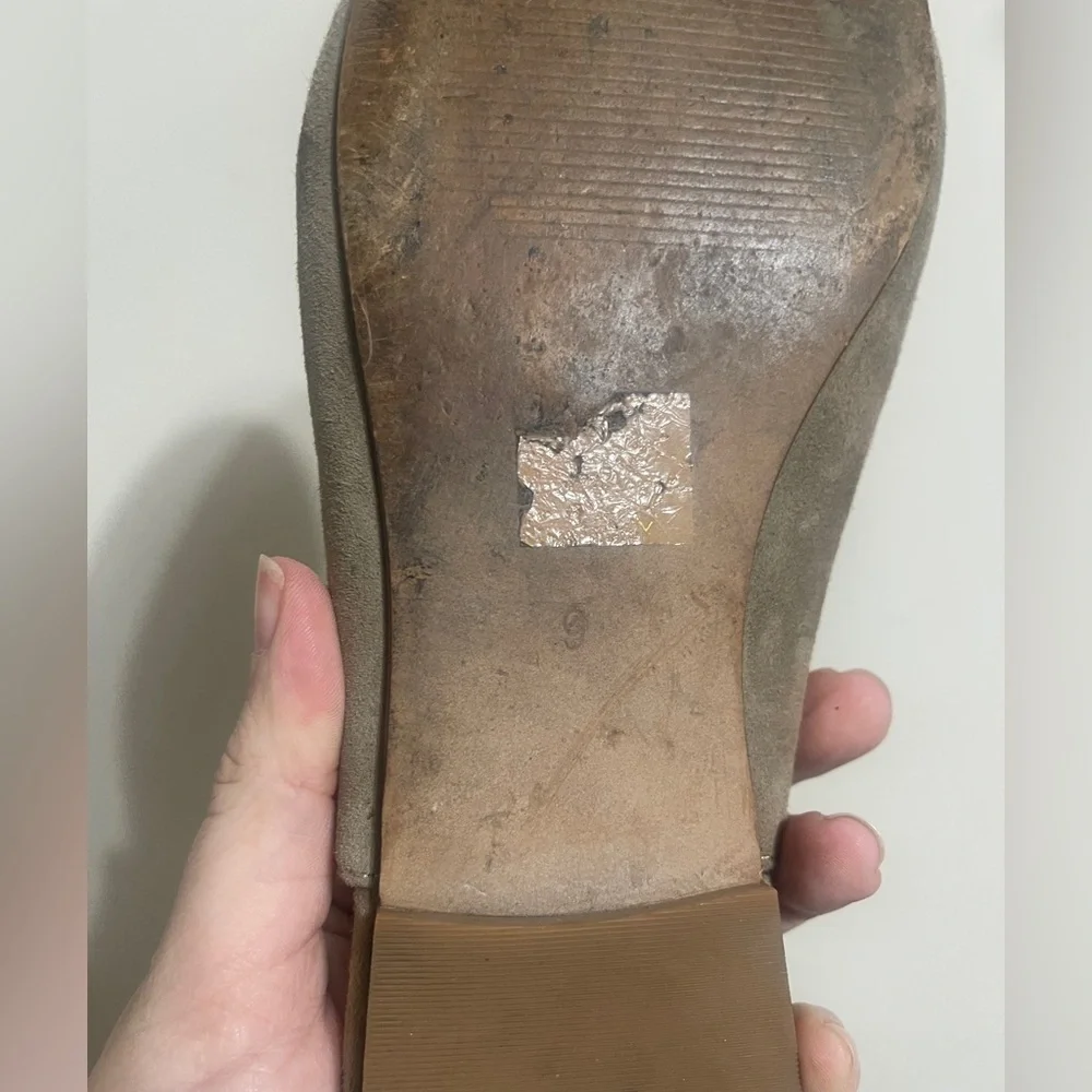 Madewell April Tan Suede Lace-Up Ballet Flats